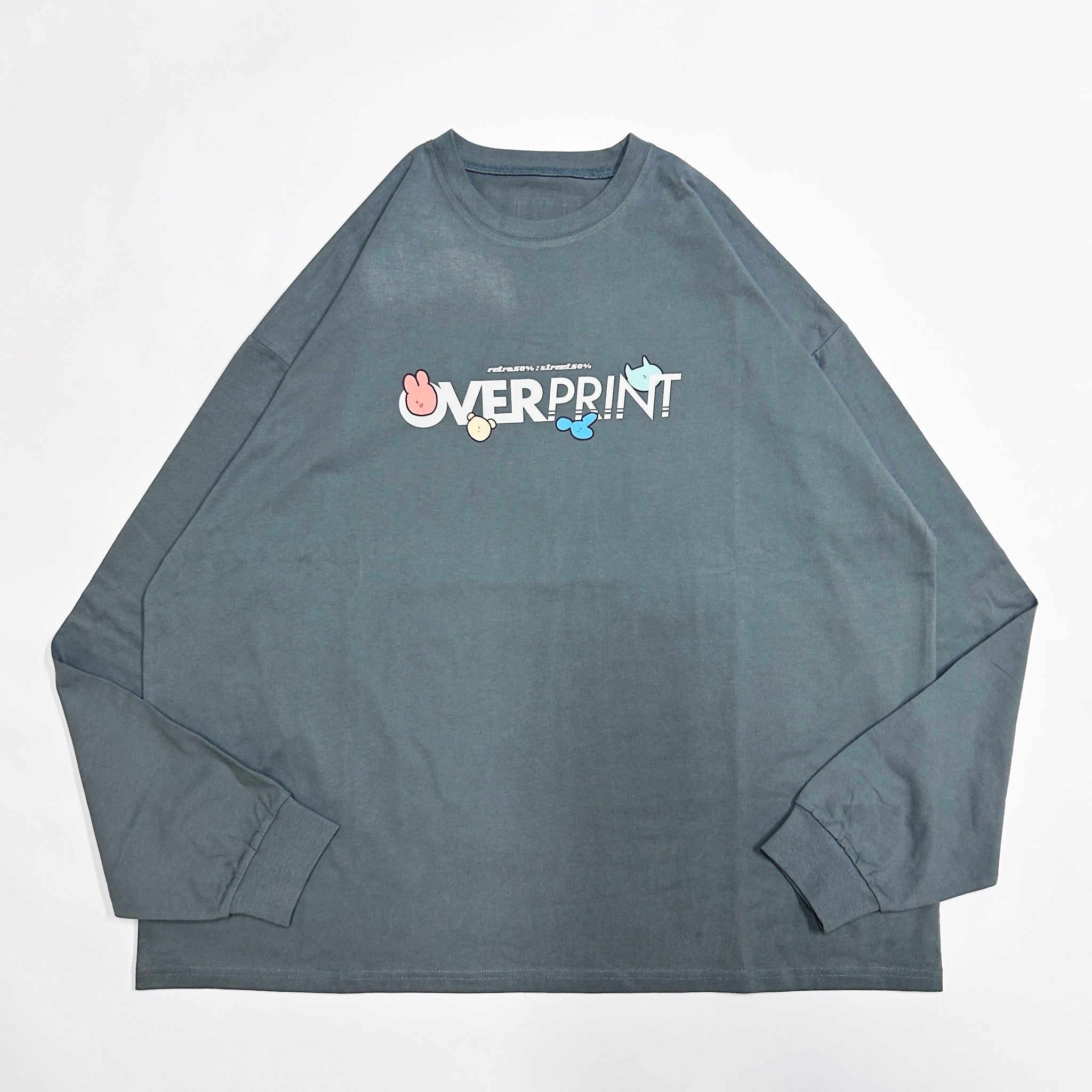 naenano LS Tee1(chacoal) – over print naenano LS Tee1(chacoal) – over print
