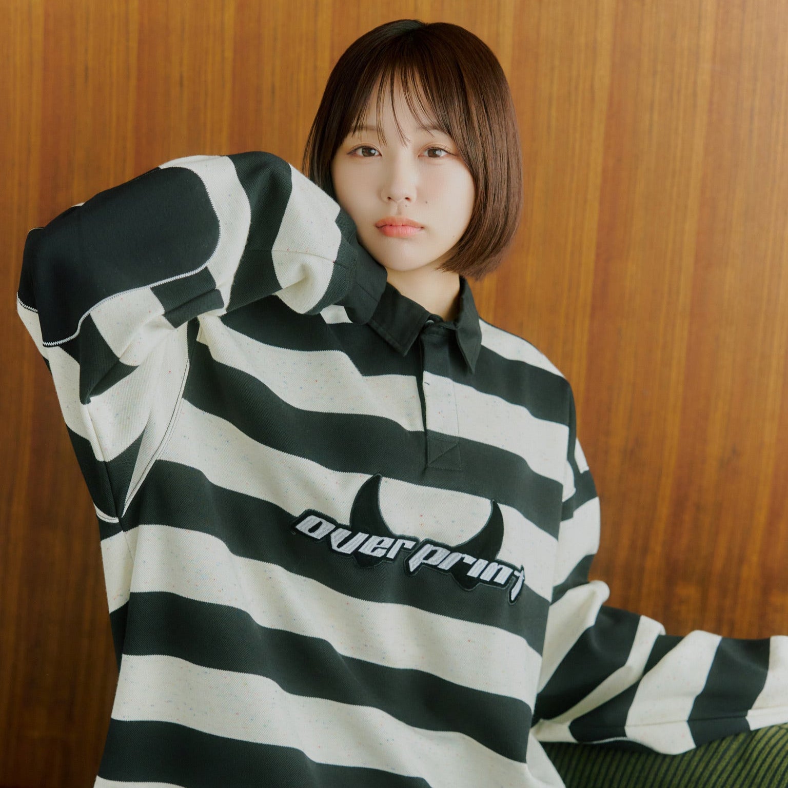 ✰over print✰【新品同様】✰patch shirts black ✰over print✰【新品同様】✰patch shirts black