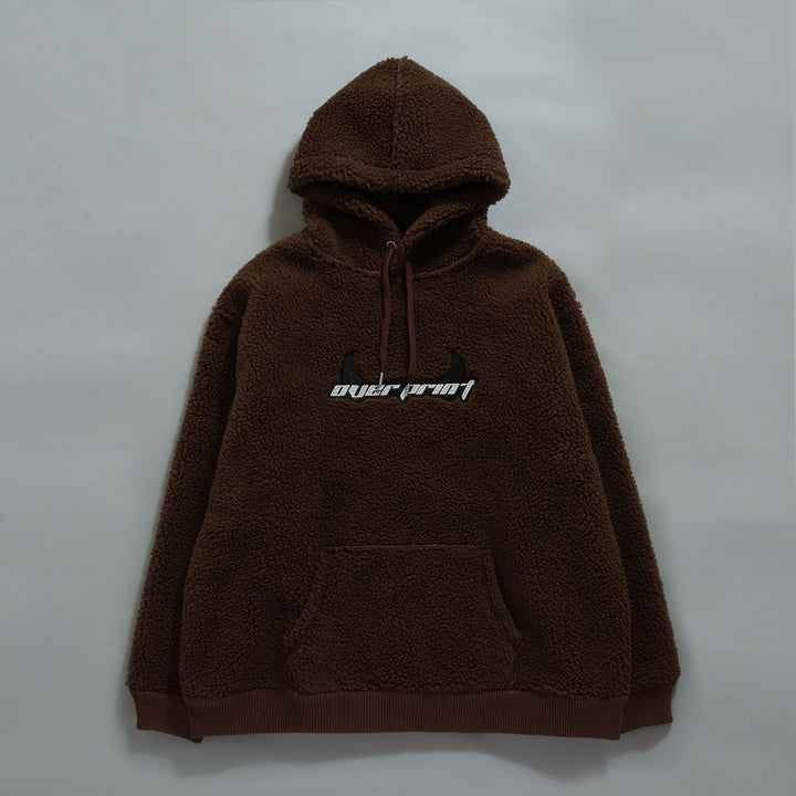 Satan logo Bonding Boa Hoodie