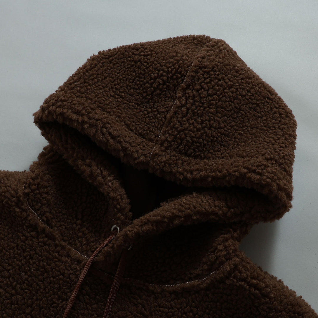 Satan logo Bonding Boa Hoodie