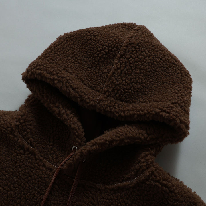 Satan logo Bonding Boa Hoodie