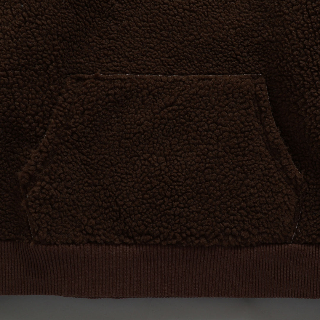 Satan logo Bonding Boa Hoodie