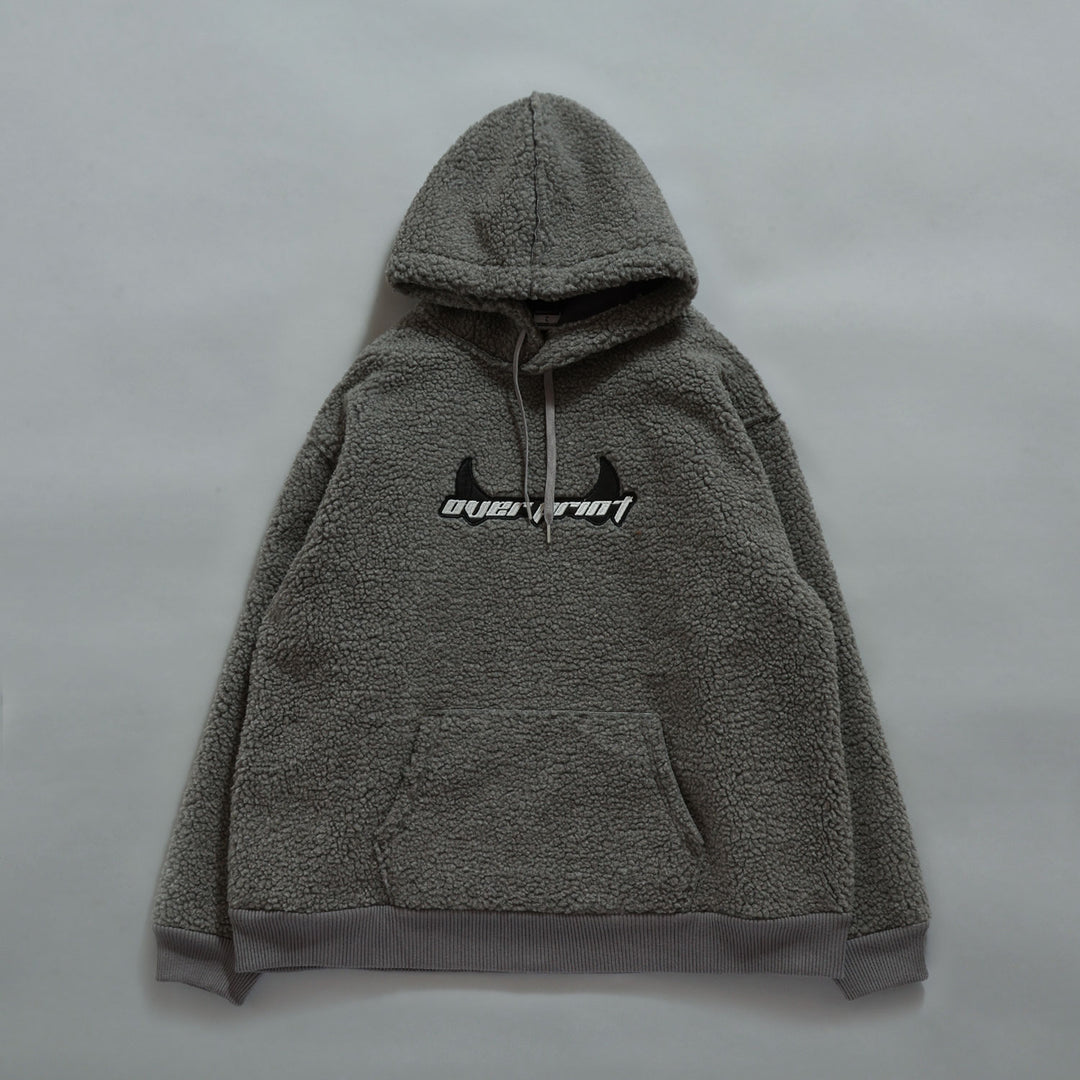 Satan logo Bonding Boa Hoodie