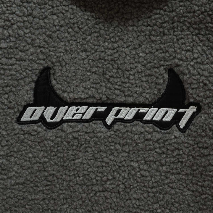 Satan logo Bonding Boa Hoodie