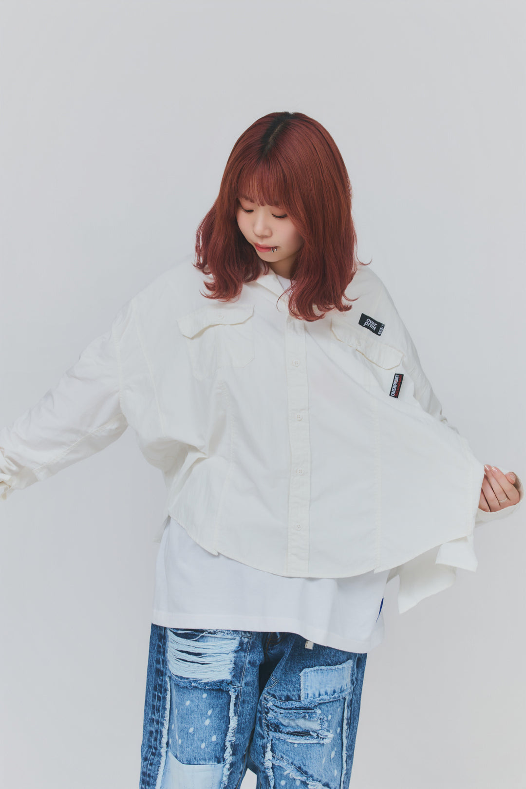 Break WIDE Shirts(white)