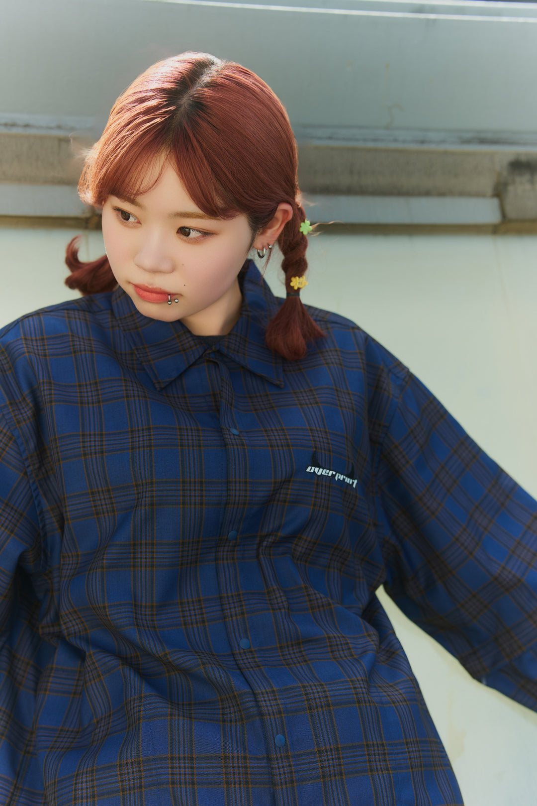 Satan ARM ZIP SHIRTS(blue)