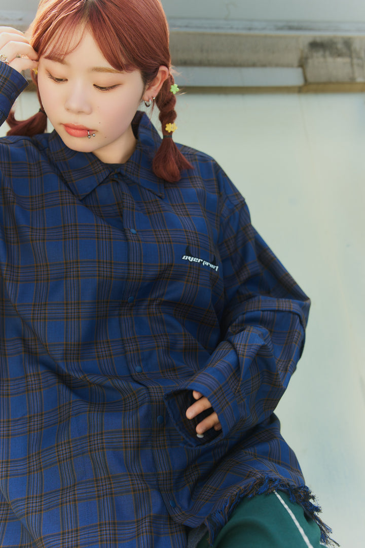 Satan ARM ZIP SHIRTS(blue)