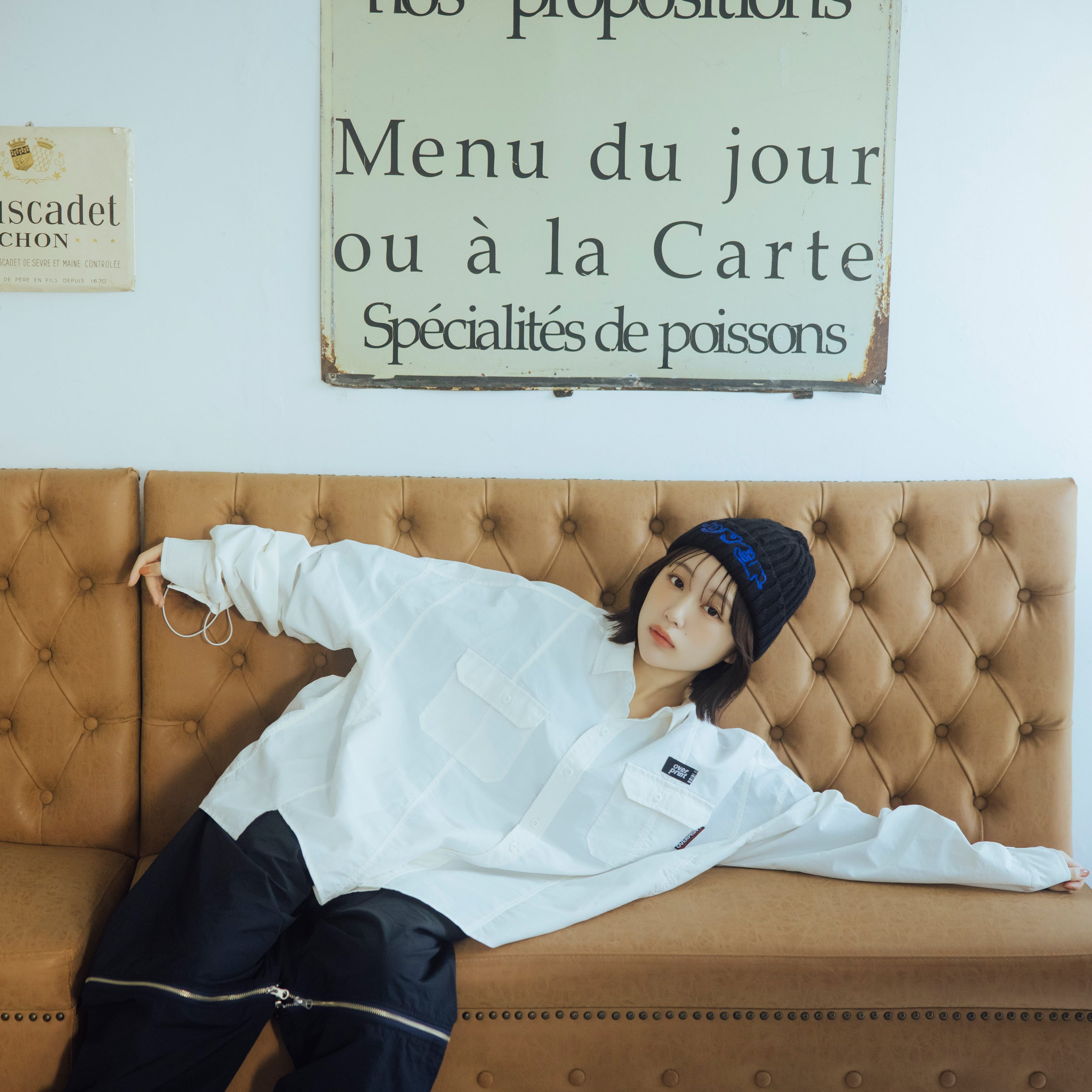 ▽Break WIDE Shirts(white) – over print