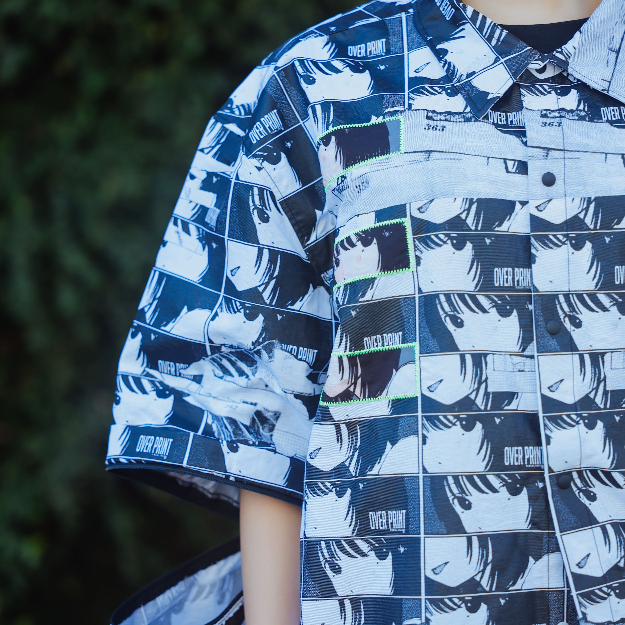 Face ARM ZIP SHIRTS – over print