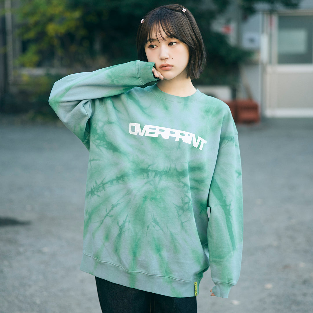 ▼TIE DYE SCARF sweatshirts(green)