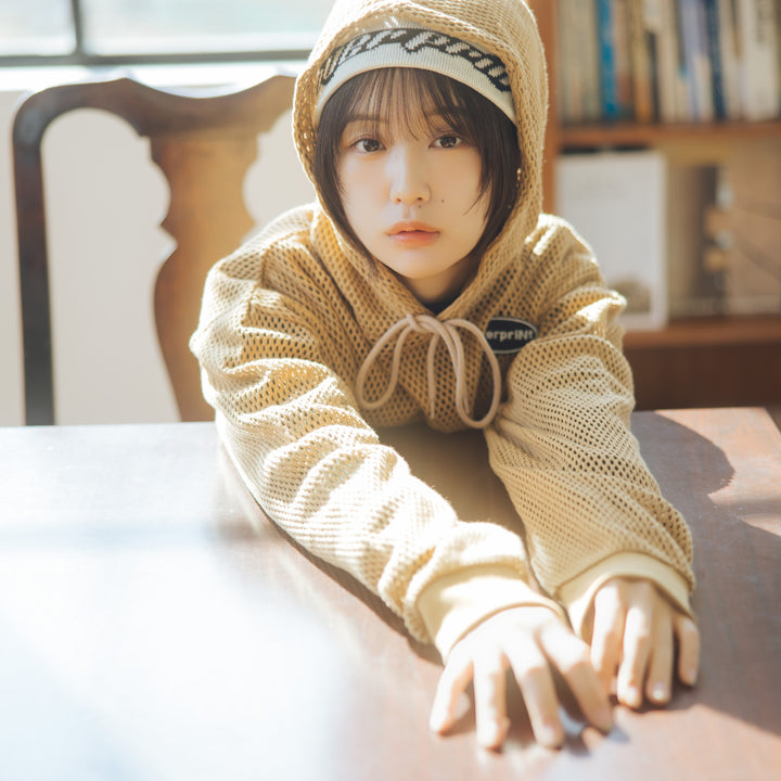 (残り1点)mesh Hoodie(brown) size:S