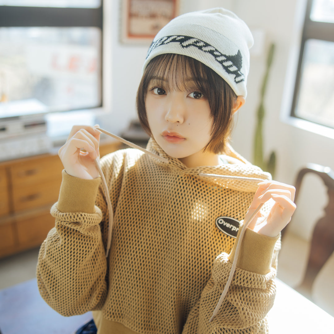 (残り1点)mesh Hoodie(brown) size:S