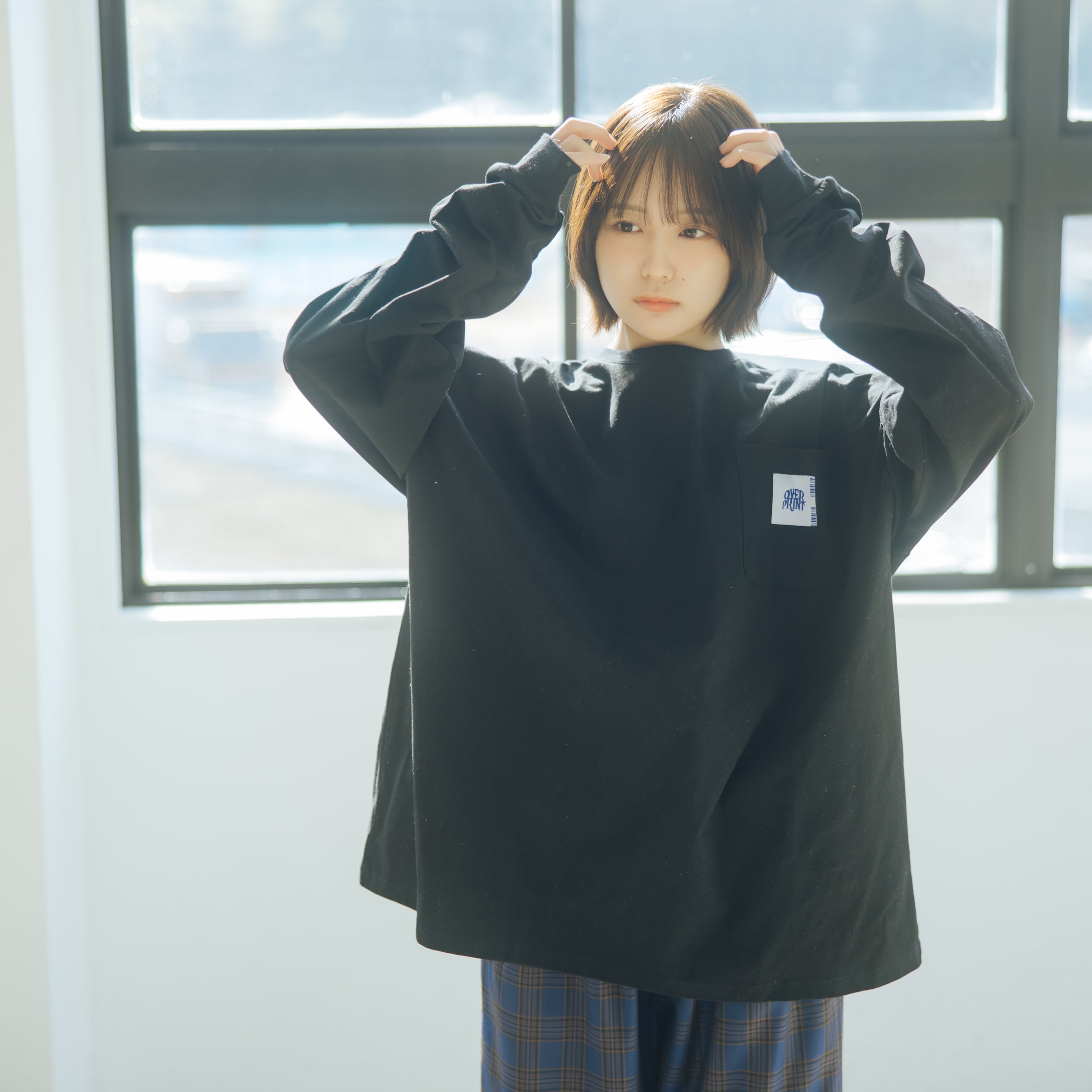 【22SS☆国内正規品】LOVE & HVTE LS TEE ▽Innocence LS Tee(black) – over print