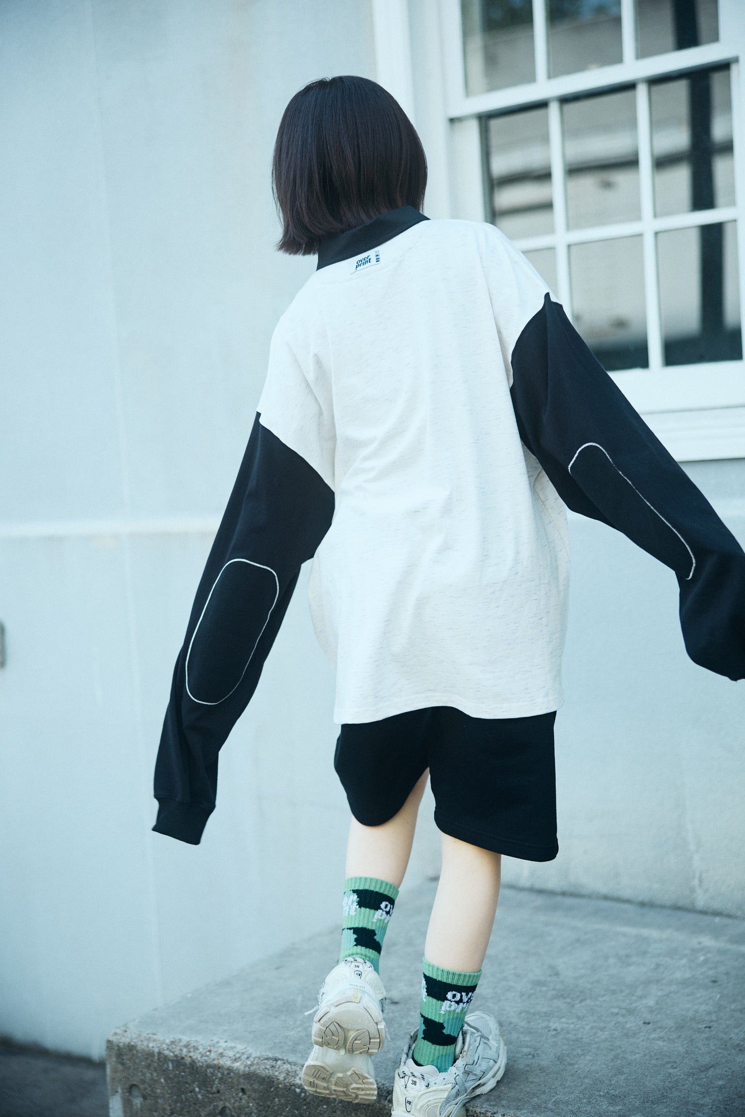 【新品未使用】OVER PRINT BIG RUGBY SHIRTS 2TONE BIG Rugby Shirts 2TONE – over print