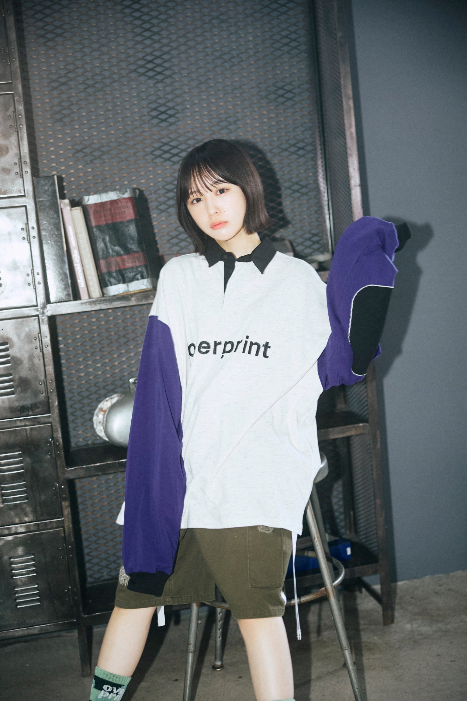 【新品未使用】OVER PRINT BIG RUGBY SHIRTS 2TONE BIG Rugby Shirts 2TONE – over print