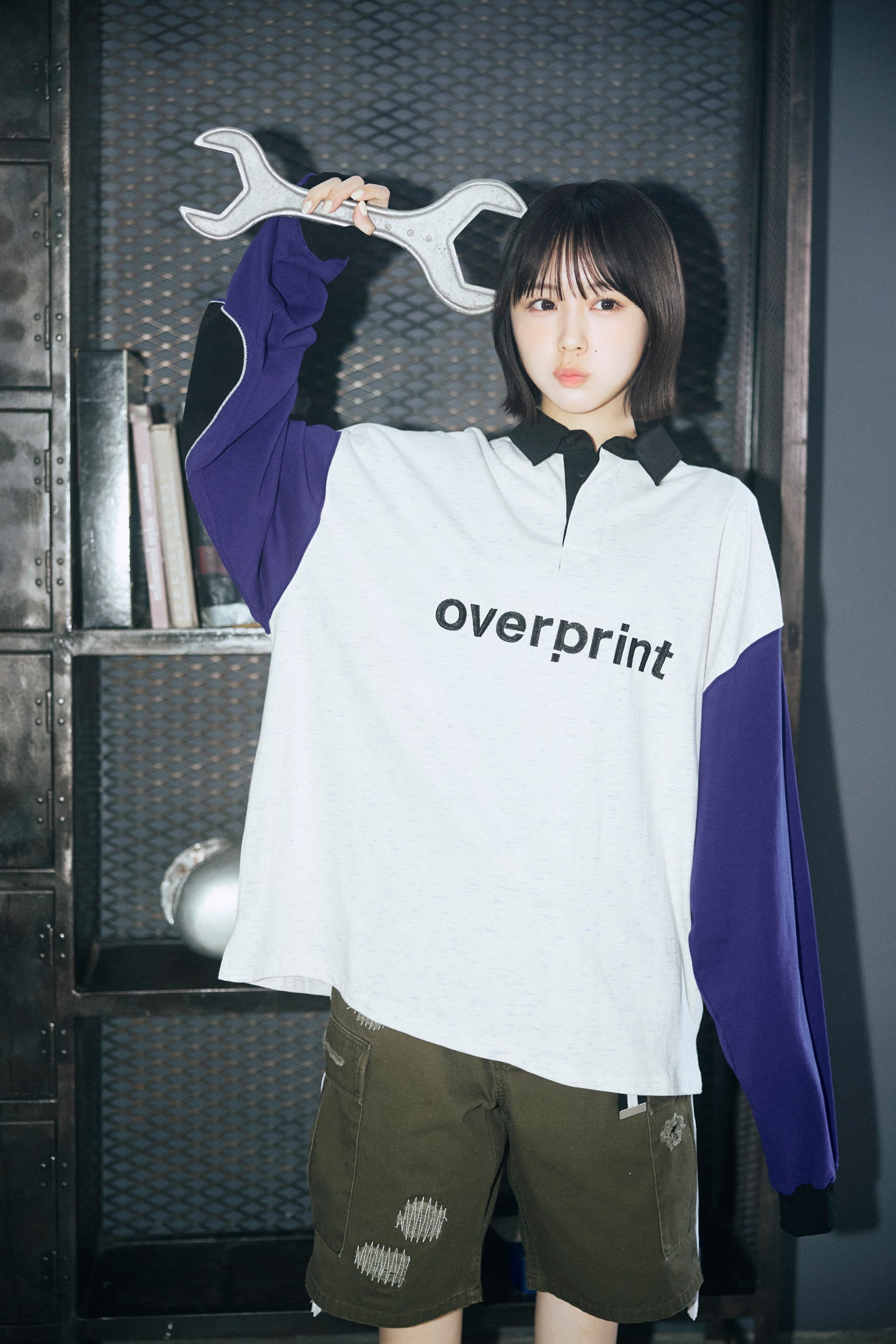 【新品未使用】OVER PRINT BIG RUGBY SHIRTS 2TONE BIG Rugby Shirts 2TONE – over print