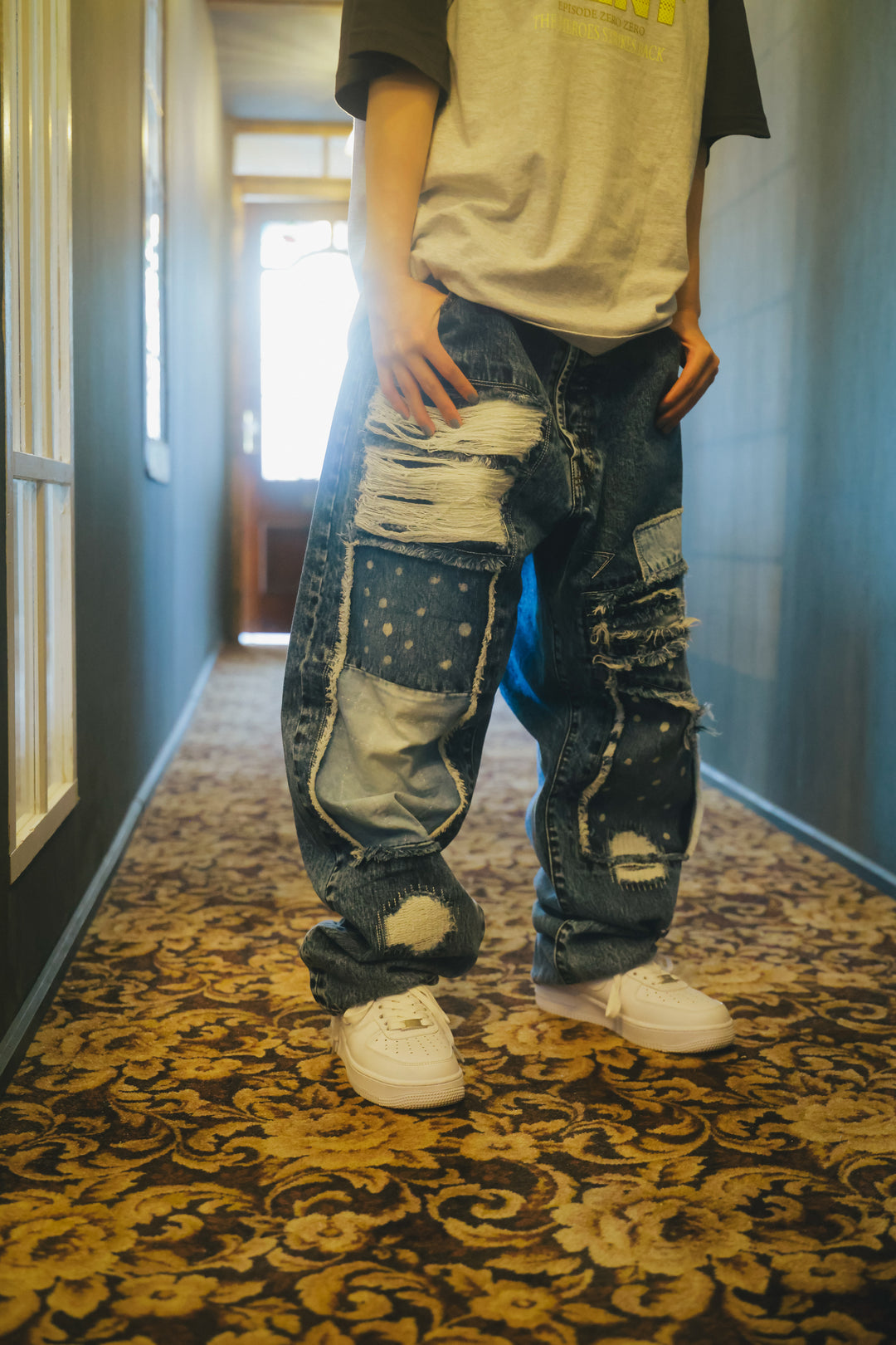 REPAIR DENIM PANTS