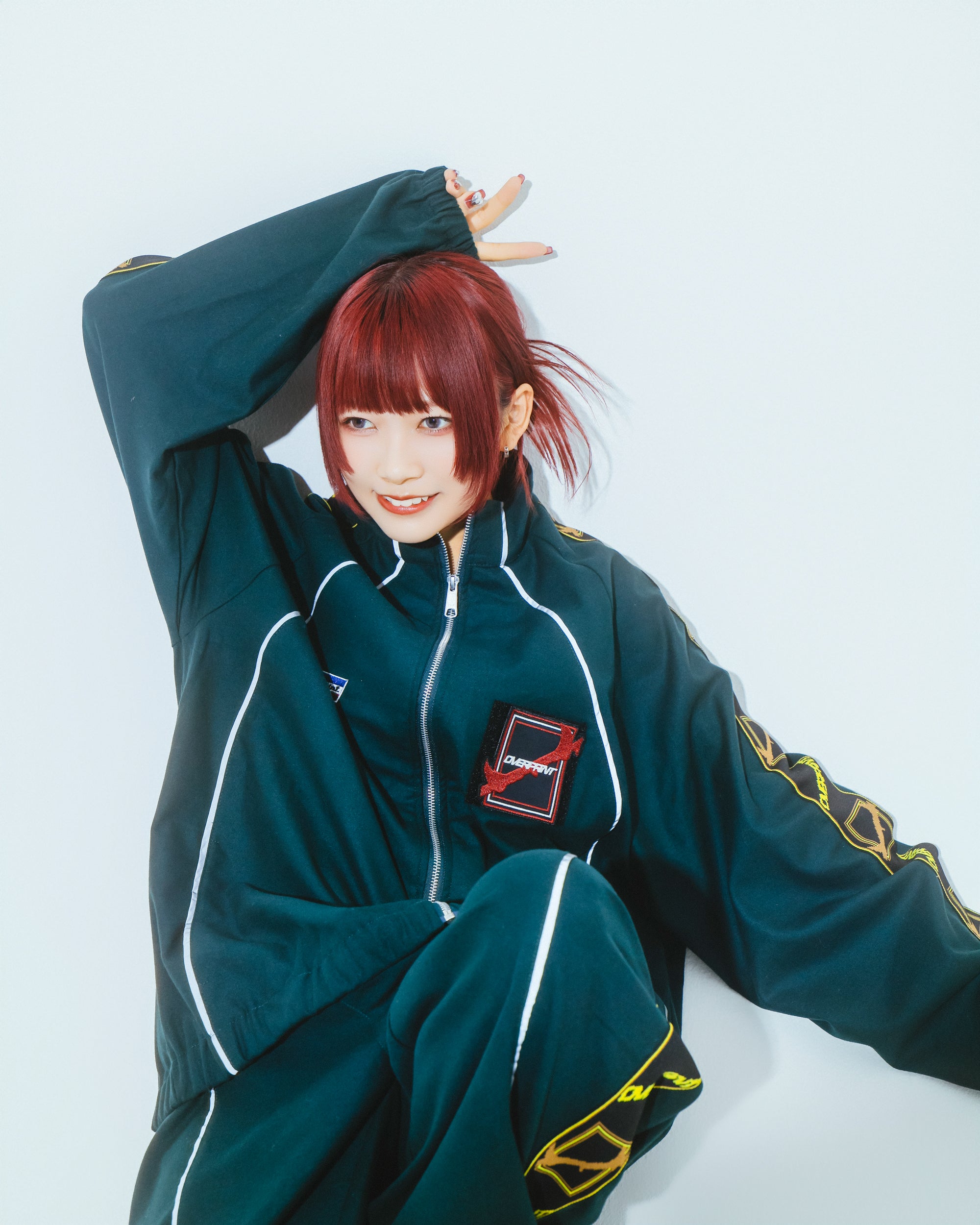 Wool jersey jacket – over print