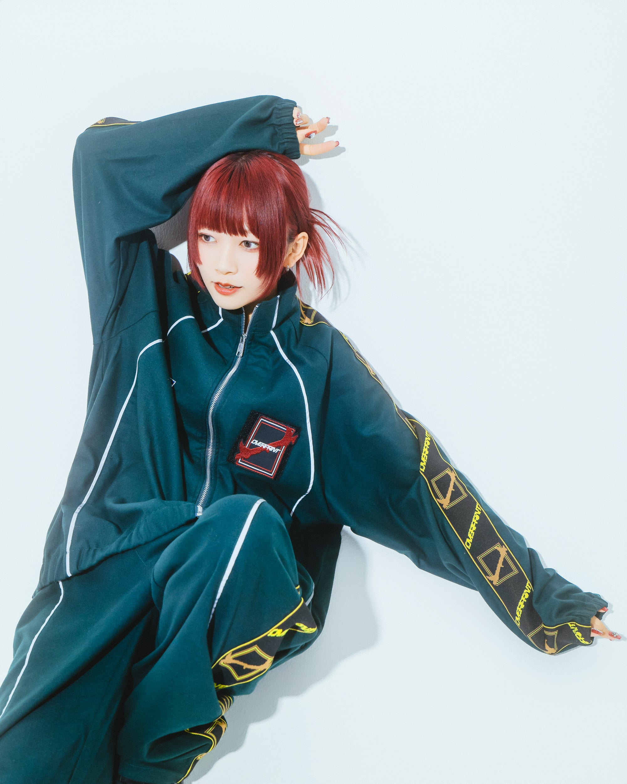 Wool jersey jacket – over print