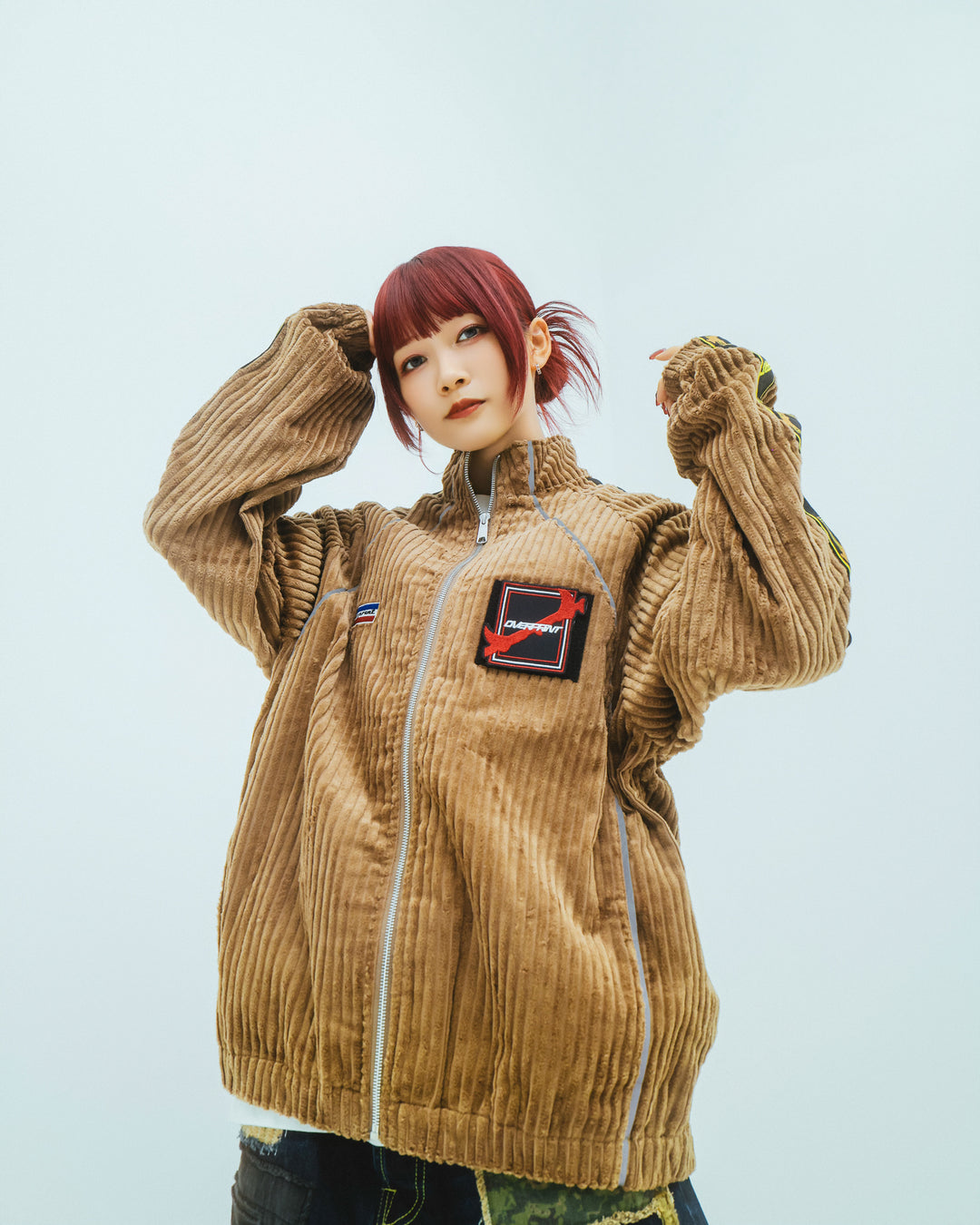 Corduroy jersey jacket