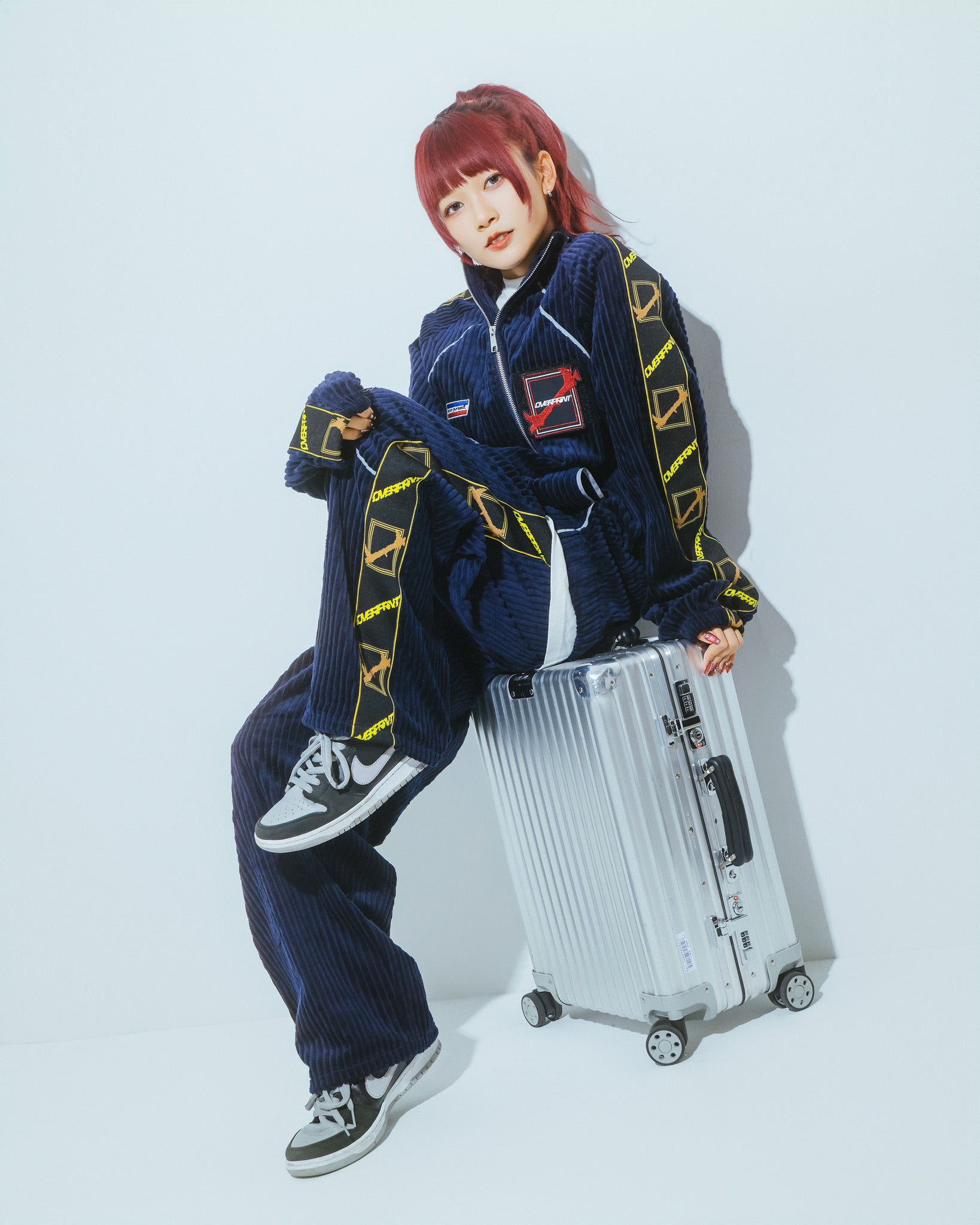 Corduroy jersey jacket – over print