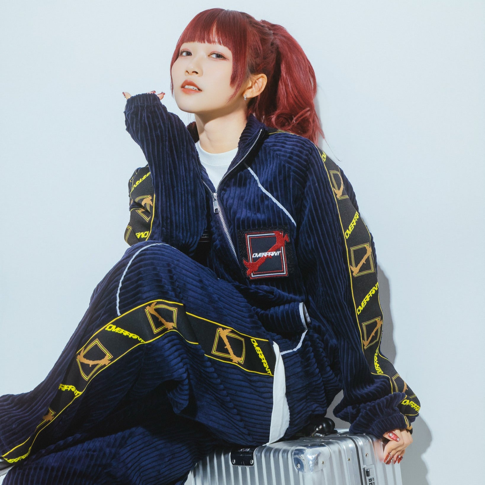 Corduroy jersey jacket – over print