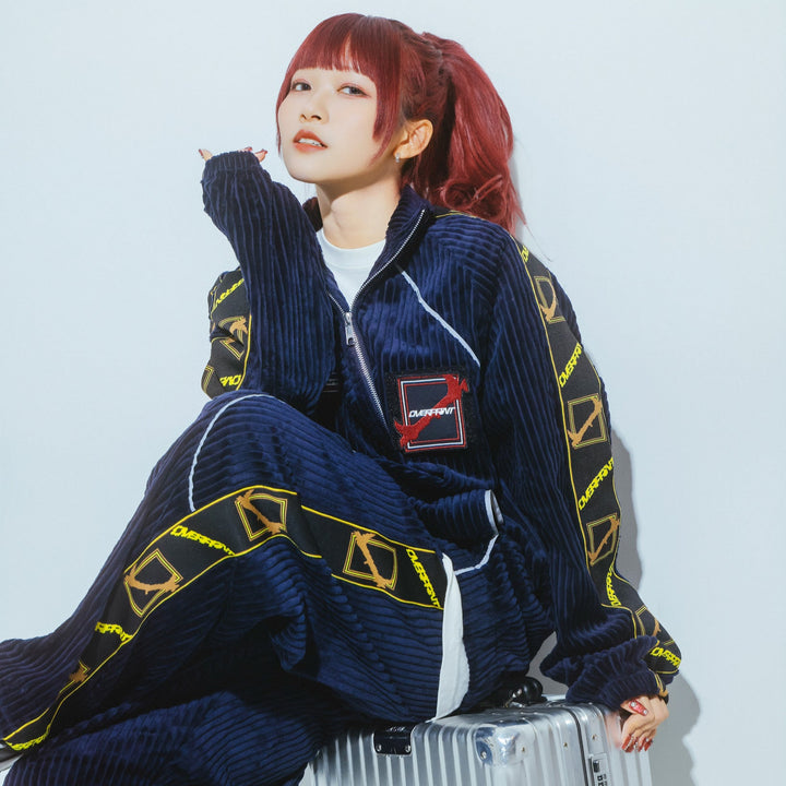 Corduroy jersey jacket