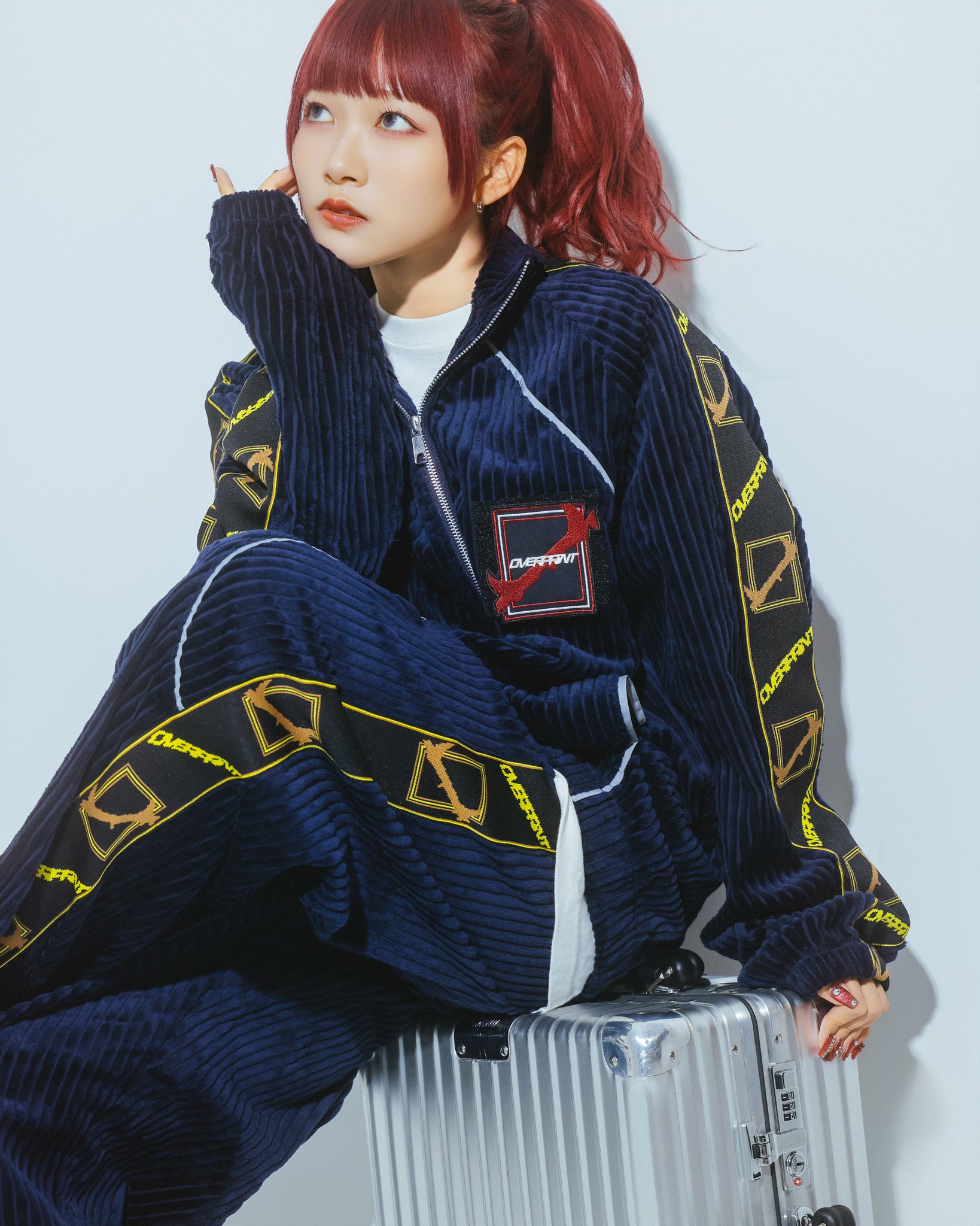 Corduroy jersey jacket – over print