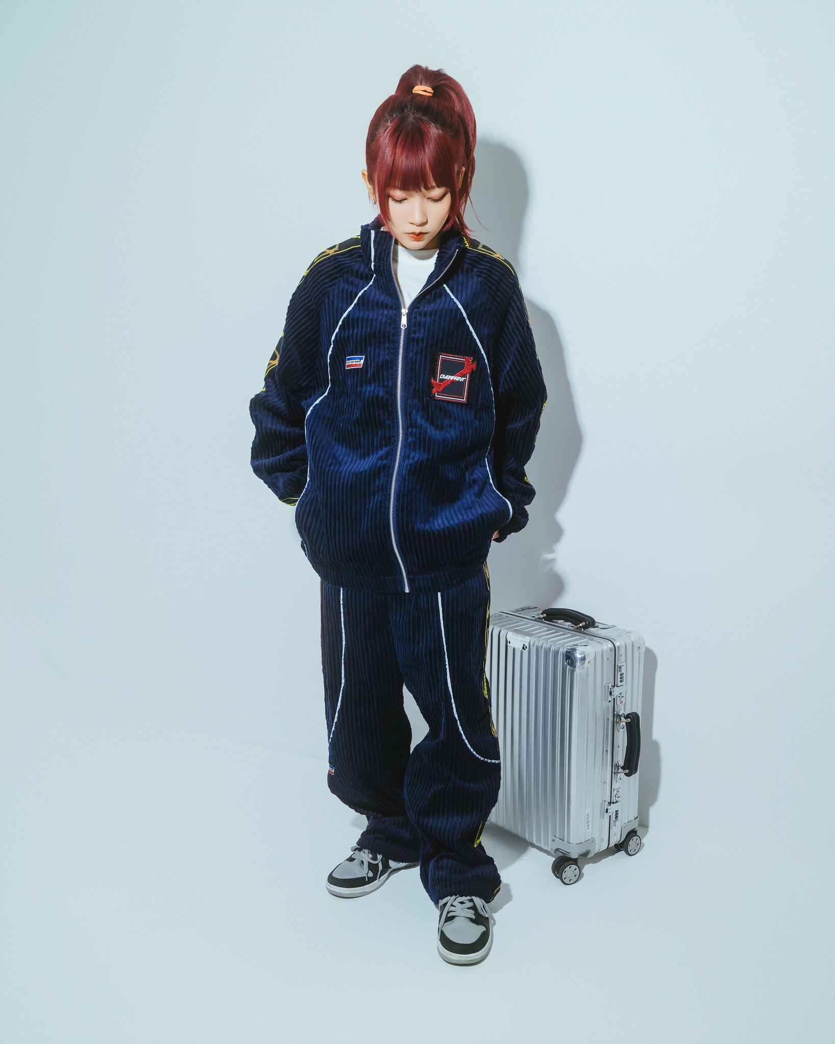 Corduroy jersey jacket – over print