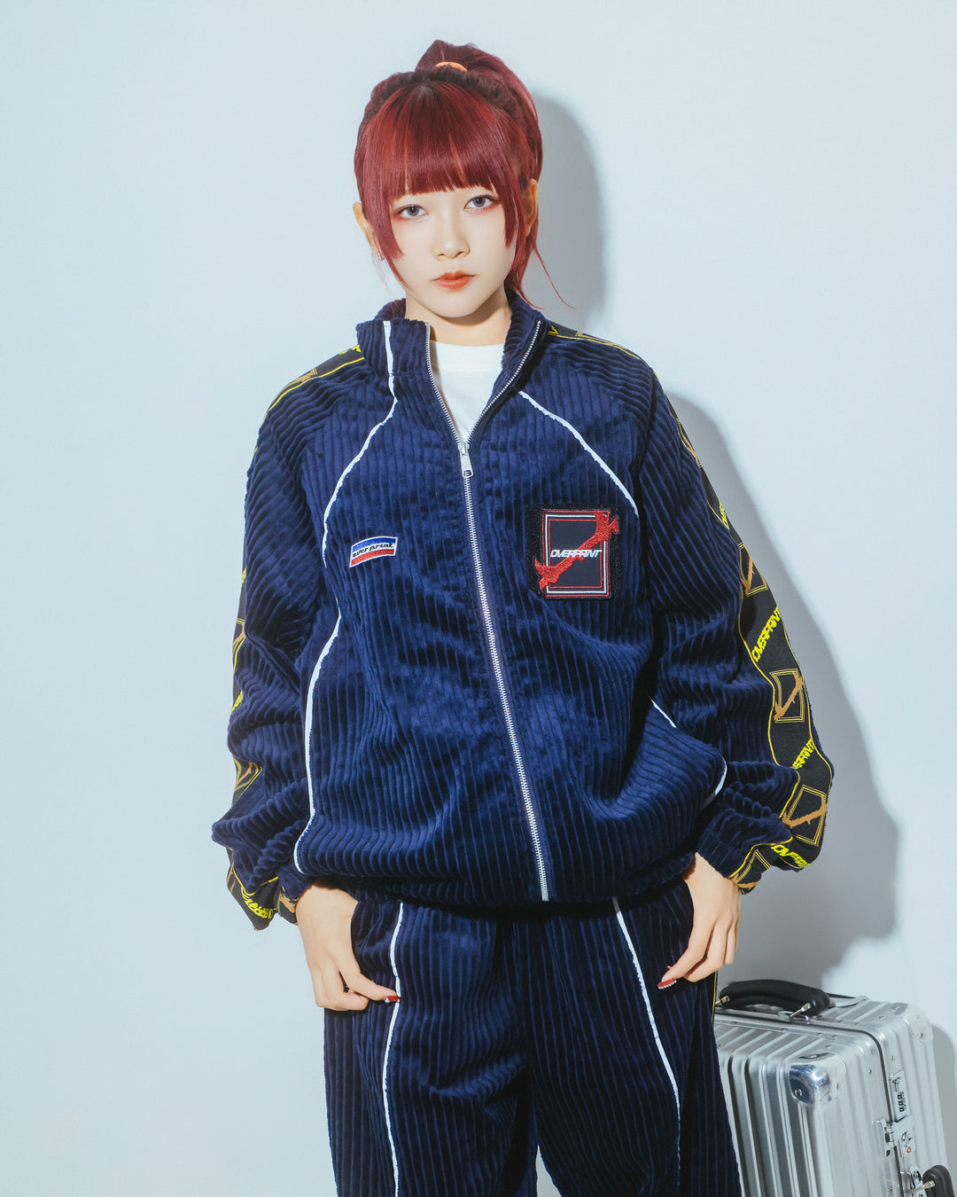 Corduroy jersey jacket
