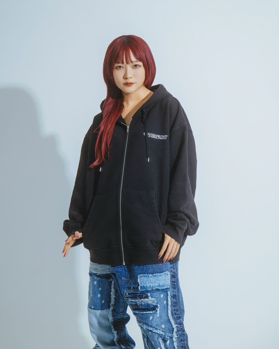 OVERPRINT  Zip Hoodie