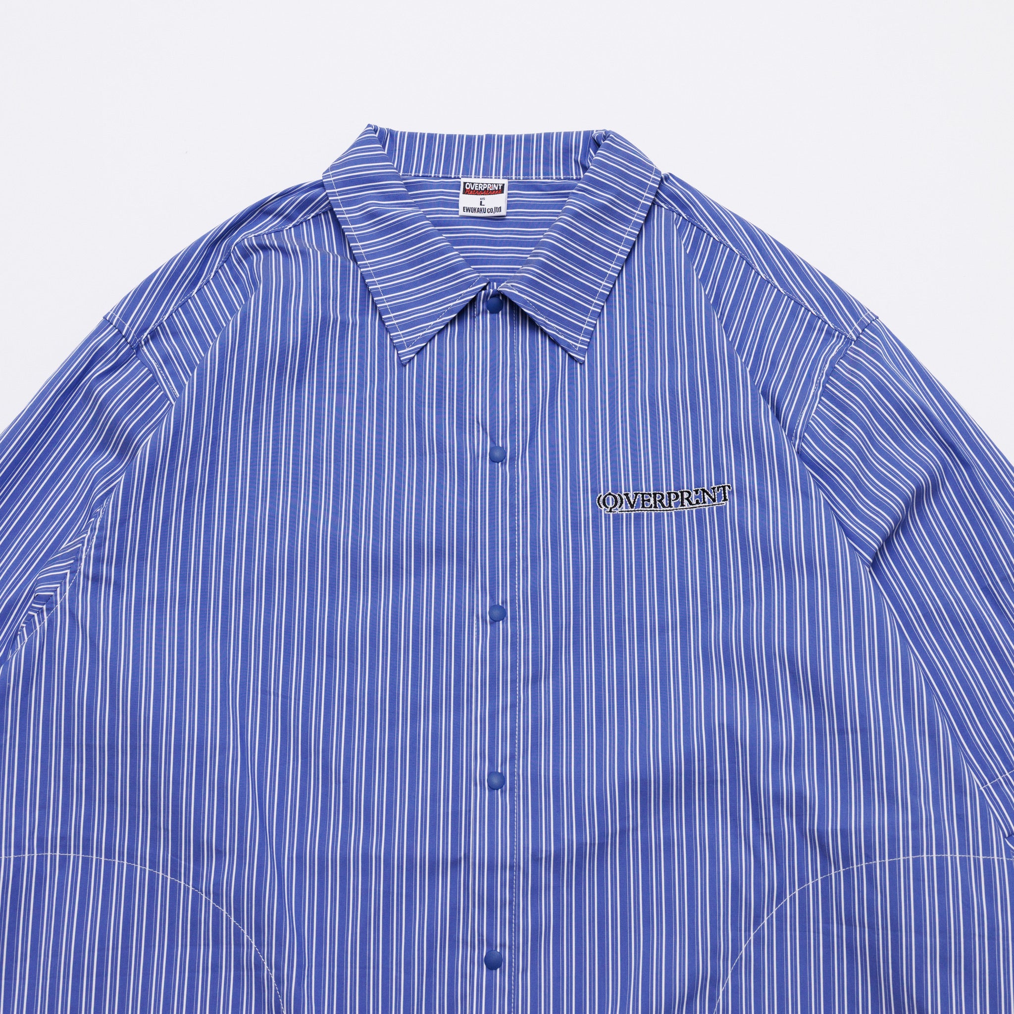 STRIPE ARM ZIP SHIRTS – over print