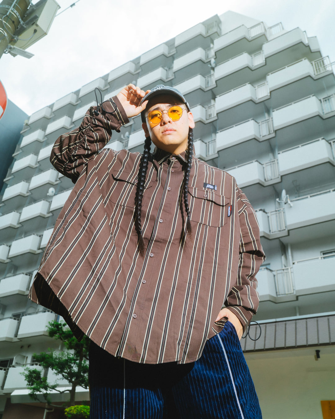 BREAK WIDE SHIRTS(STRIPE)