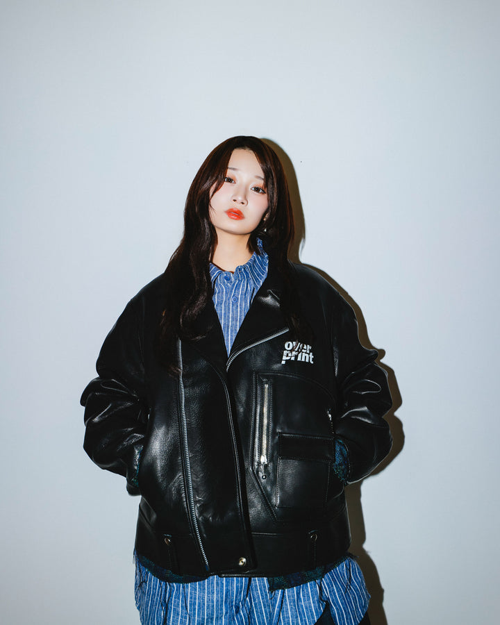 LEATHER SINGLE RIDERS JACKET *sevskig exclusive