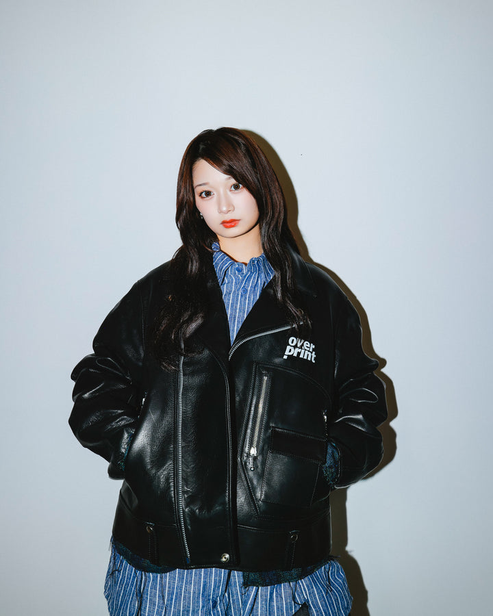 LEATHER SINGLE RIDERS JACKET *sevskig exclusive