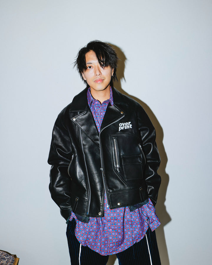 LEATHER SINGLE RIDERS JACKET *sevskig exclusive