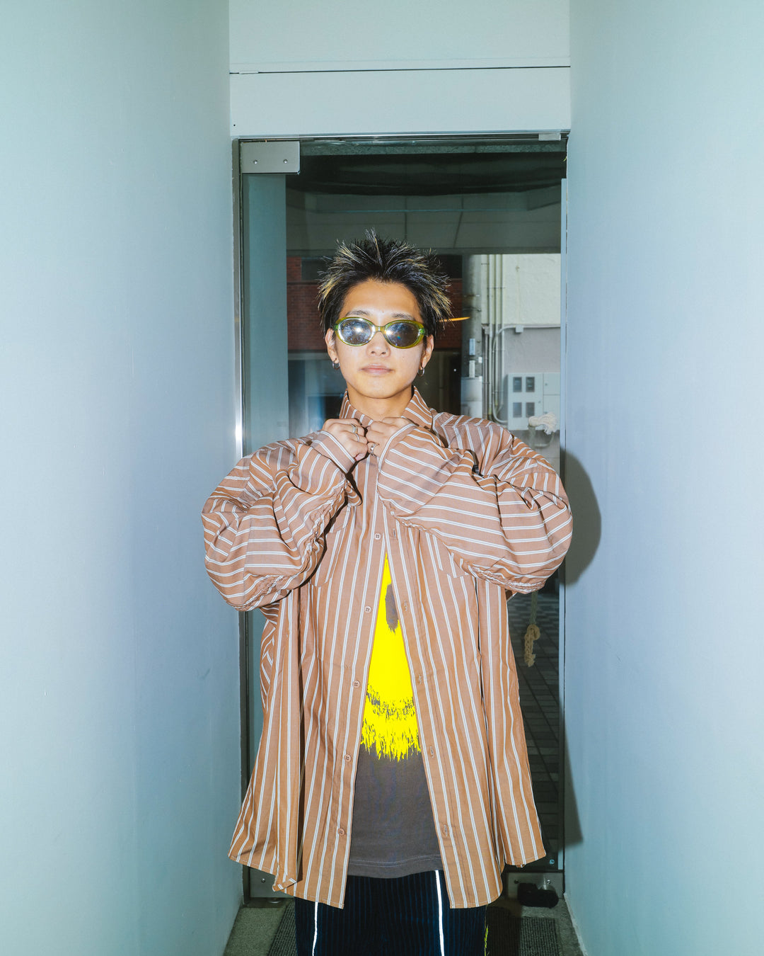 BREAK WIDE SHIRTS(STRIPE)