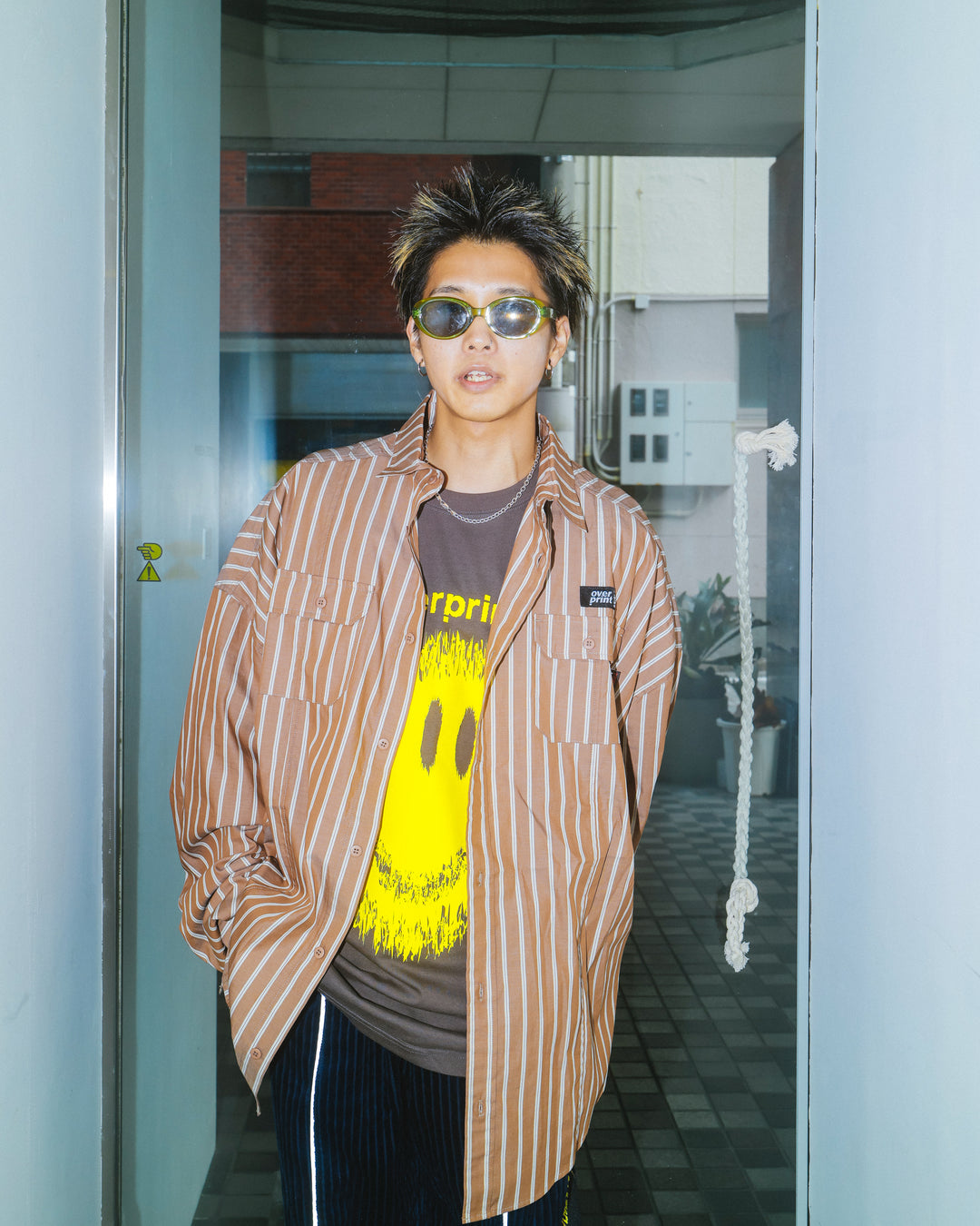 BREAK WIDE SHIRTS(STRIPE)