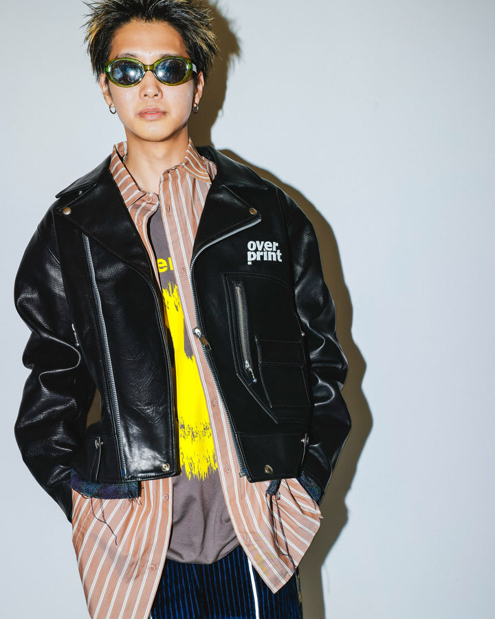 LEATHER SINGLE RIDERS JACKET *sevskig exclusive