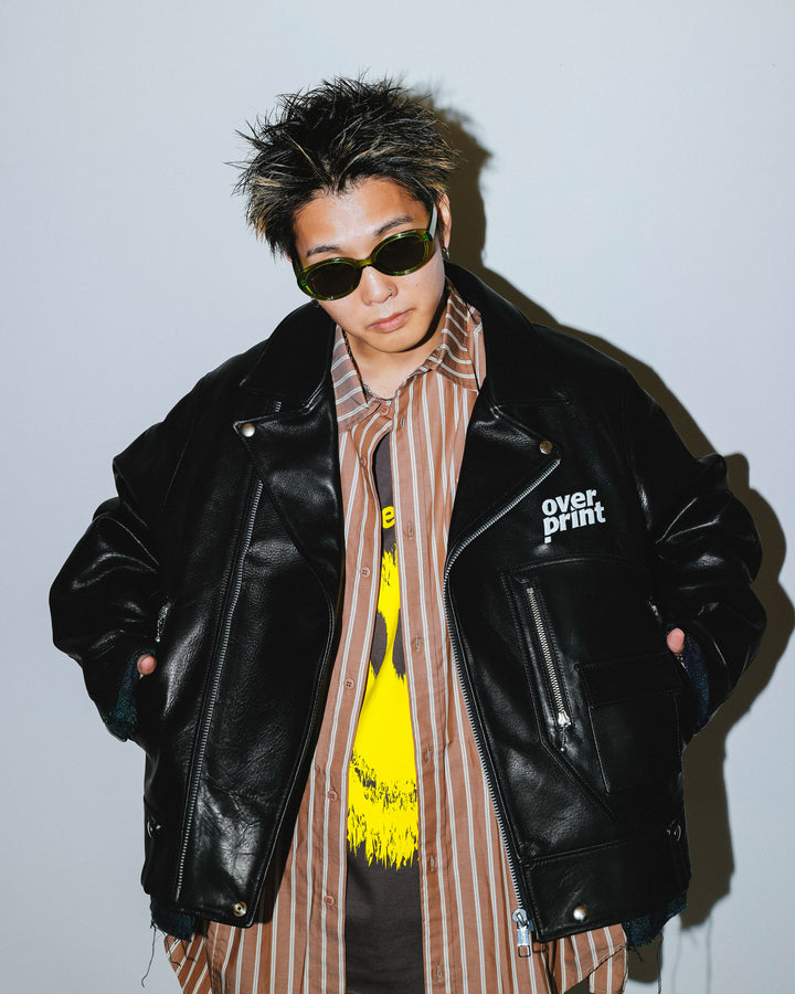 LEATHER SINGLE RIDERS JACKET *sevskig exclusive