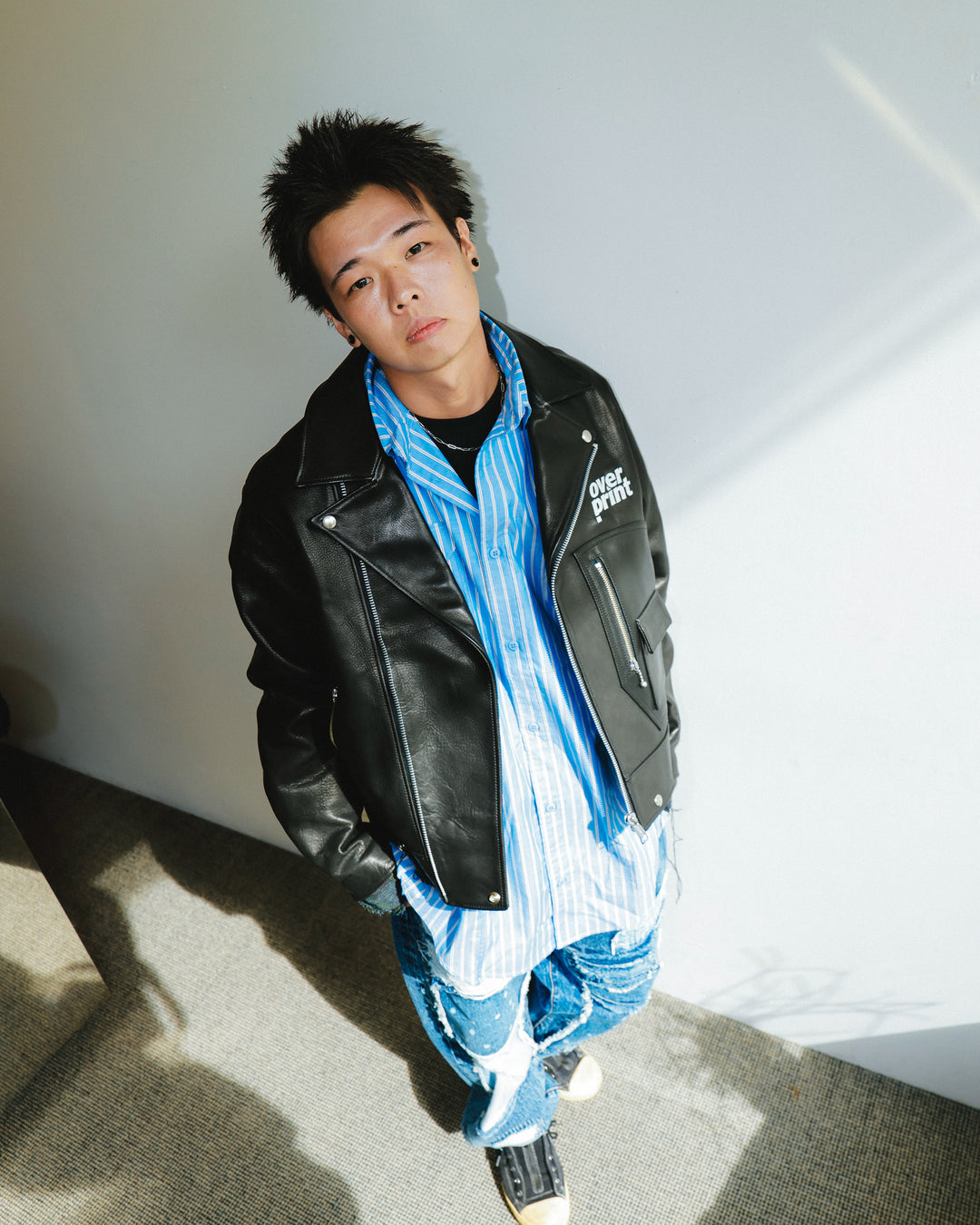 LEATHER SINGLE RIDERS JACKET *sevskig exclusive