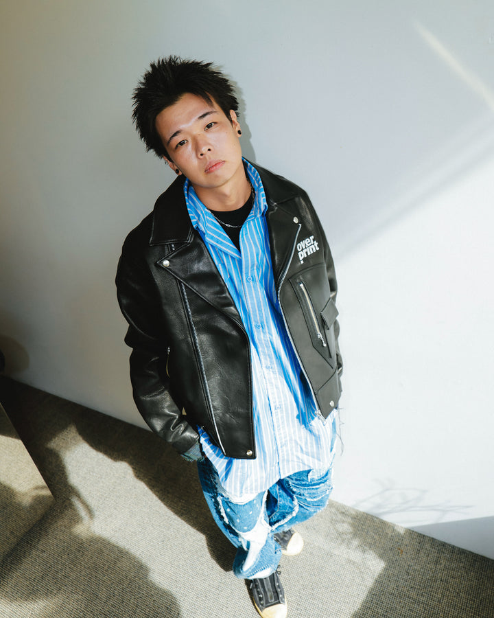 LEATHER SINGLE RIDERS JACKET *sevskig exclusive