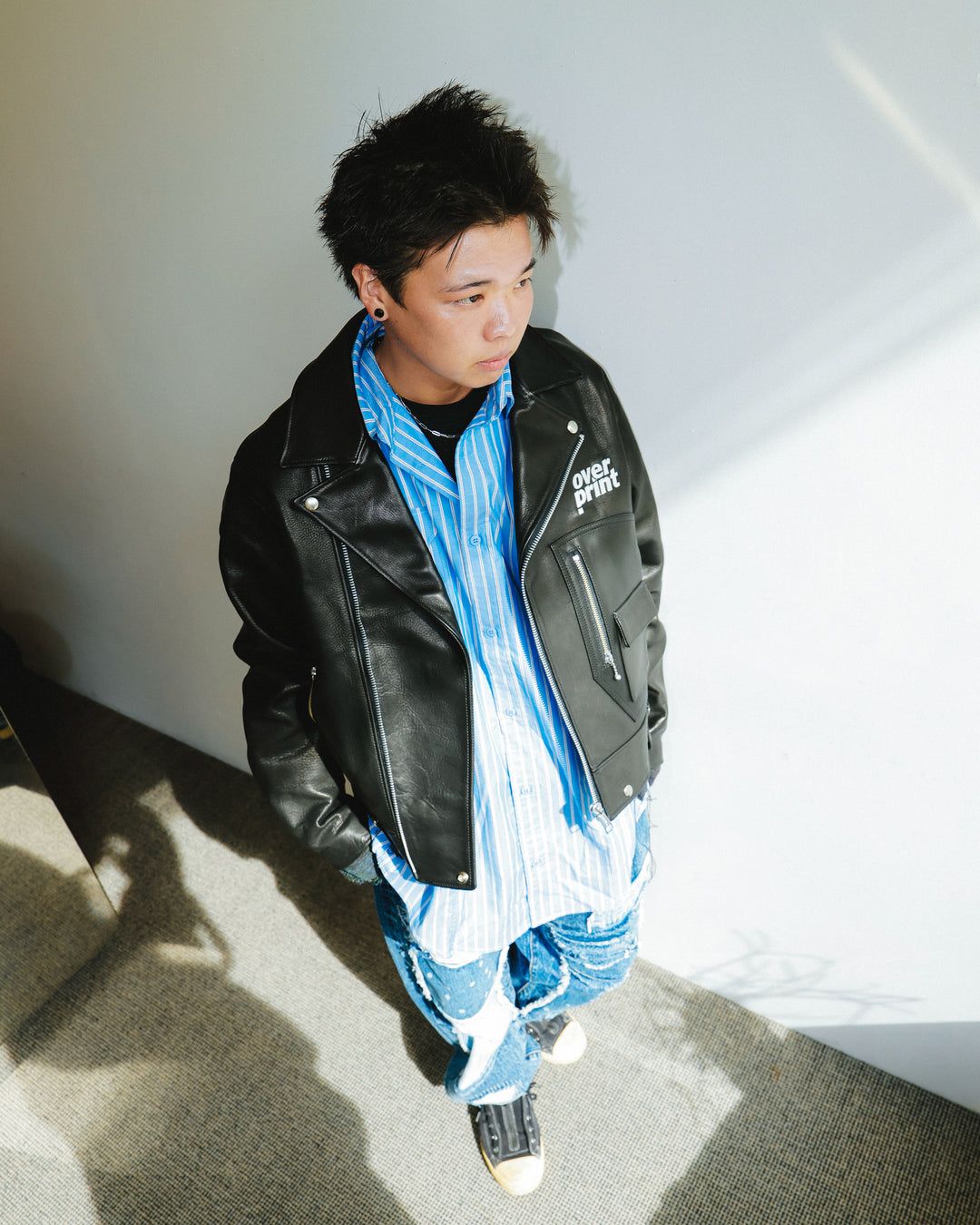 LEATHER SINGLE RIDERS JACKET *sevskig exclusive