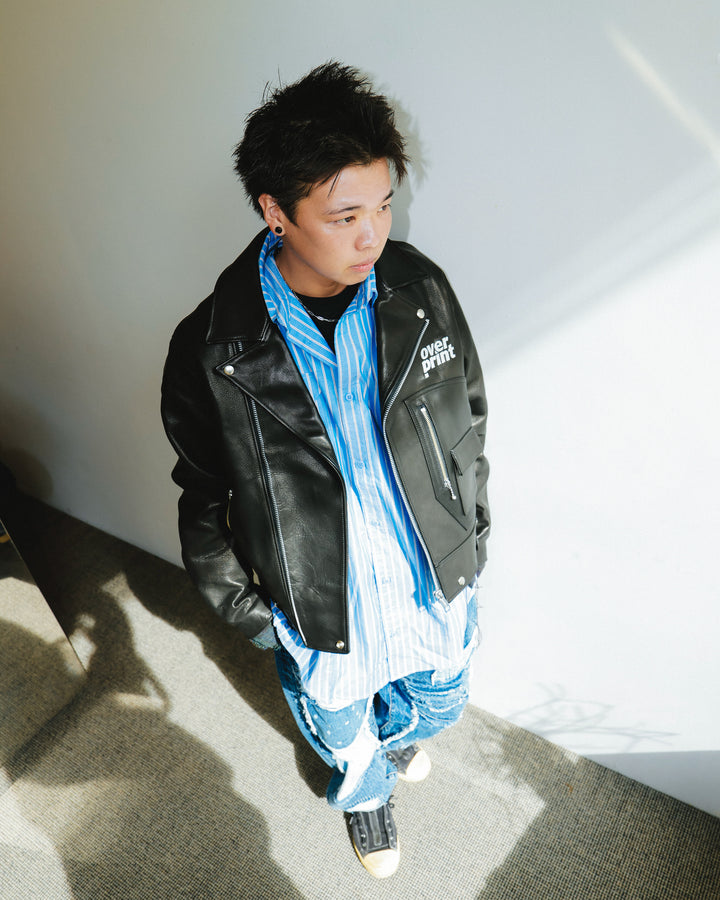 LEATHER SINGLE RIDERS JACKET *sevskig exclusive