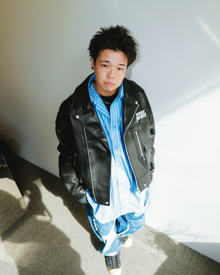 LEATHER SINGLE RIDERS JACKET *sevskig exclusive