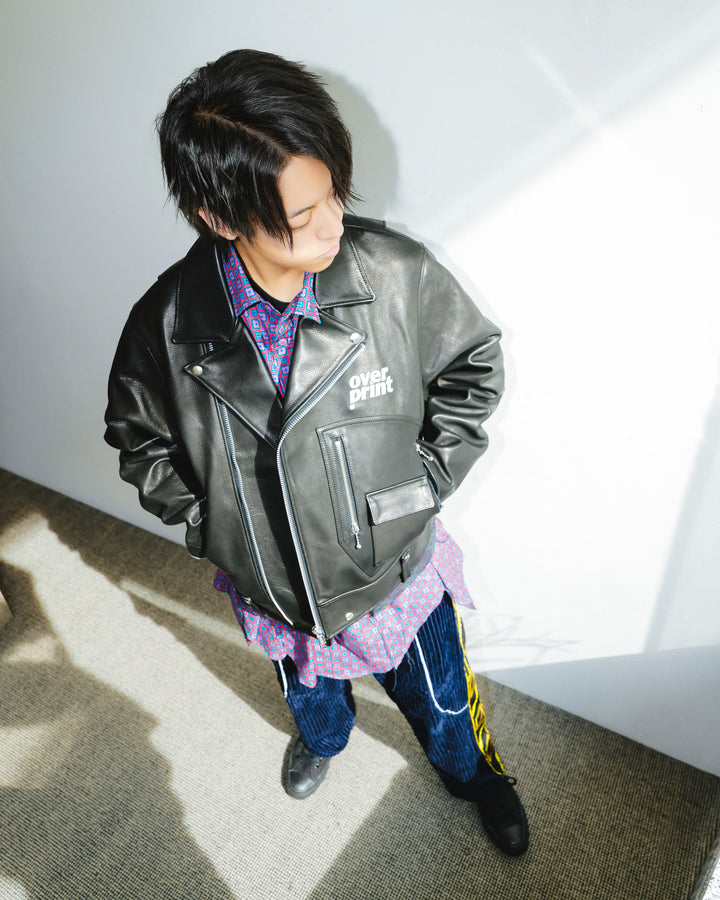 LEATHER SINGLE RIDERS JACKET *sevskig exclusive