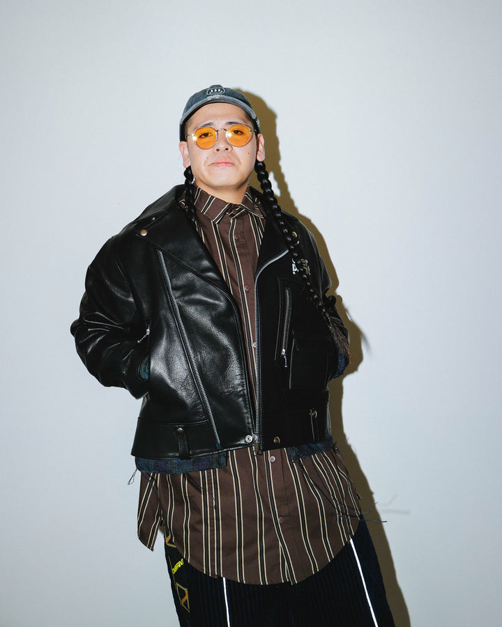 LEATHER SINGLE RIDERS JACKET *sevskig exclusive