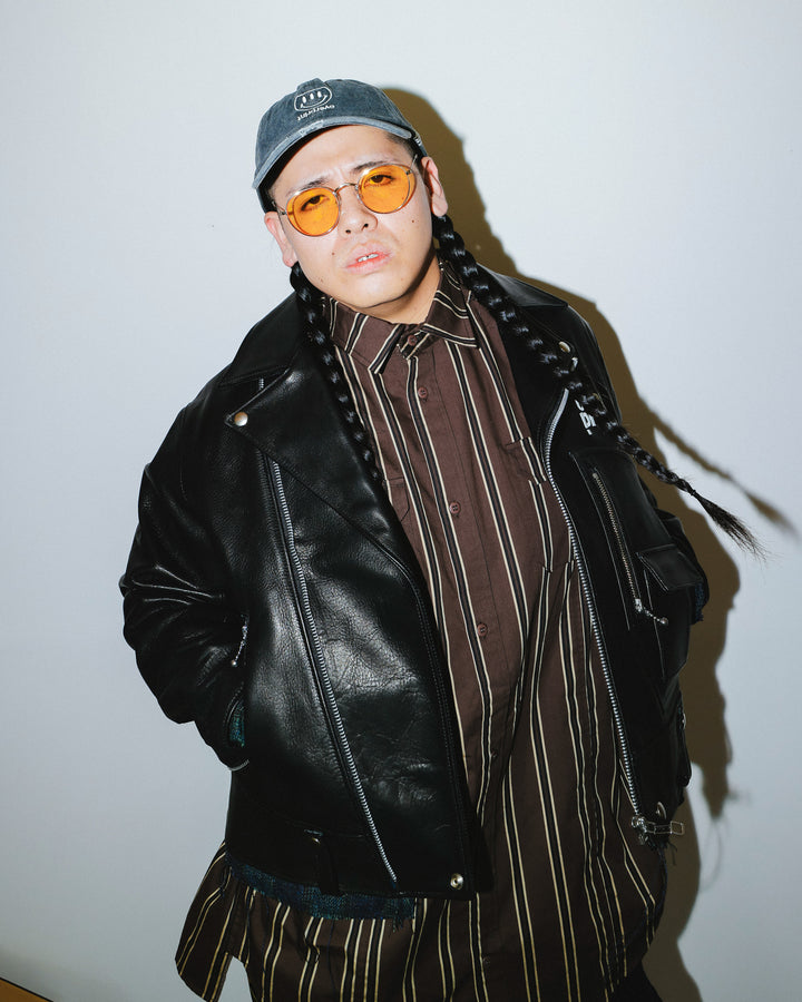 LEATHER SINGLE RIDERS JACKET *sevskig exclusive