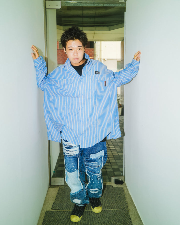 BREAK WIDE SHIRTS(STRIPE)