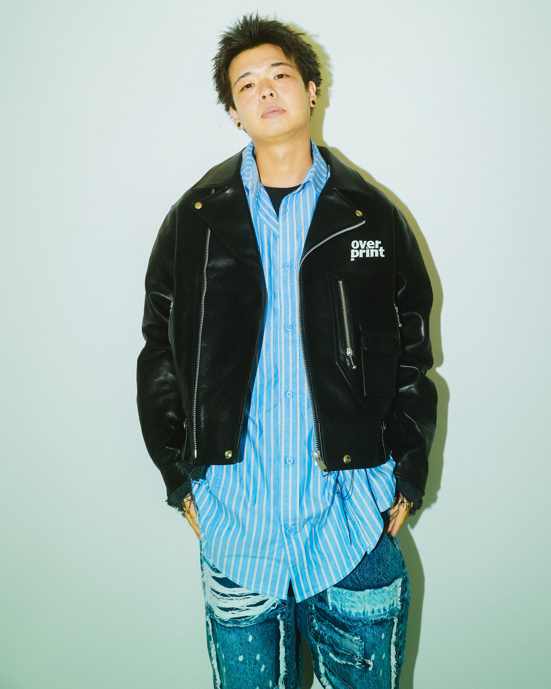 LEATHER SINGLE RIDERS JACKET *sevskig exclusive